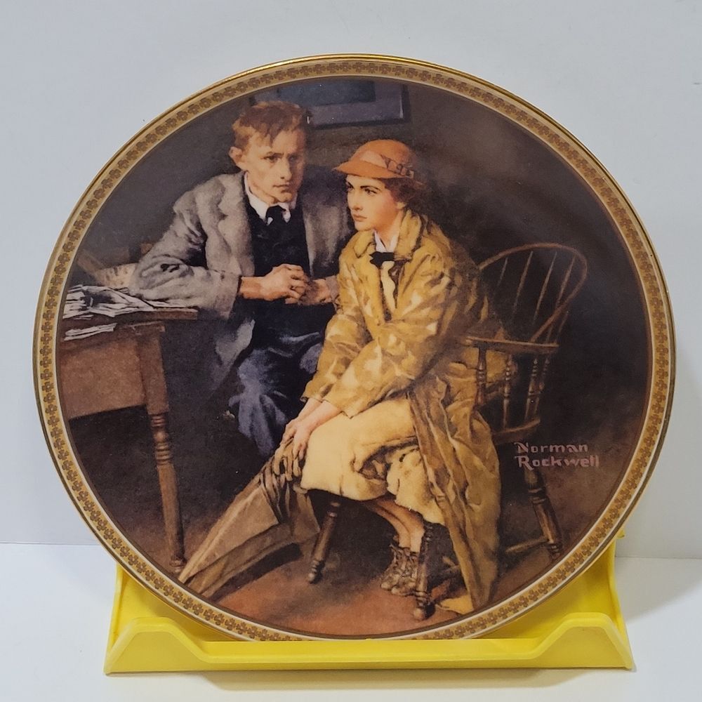 Norman Rockwell Confiding In The Den Decorative Plate
